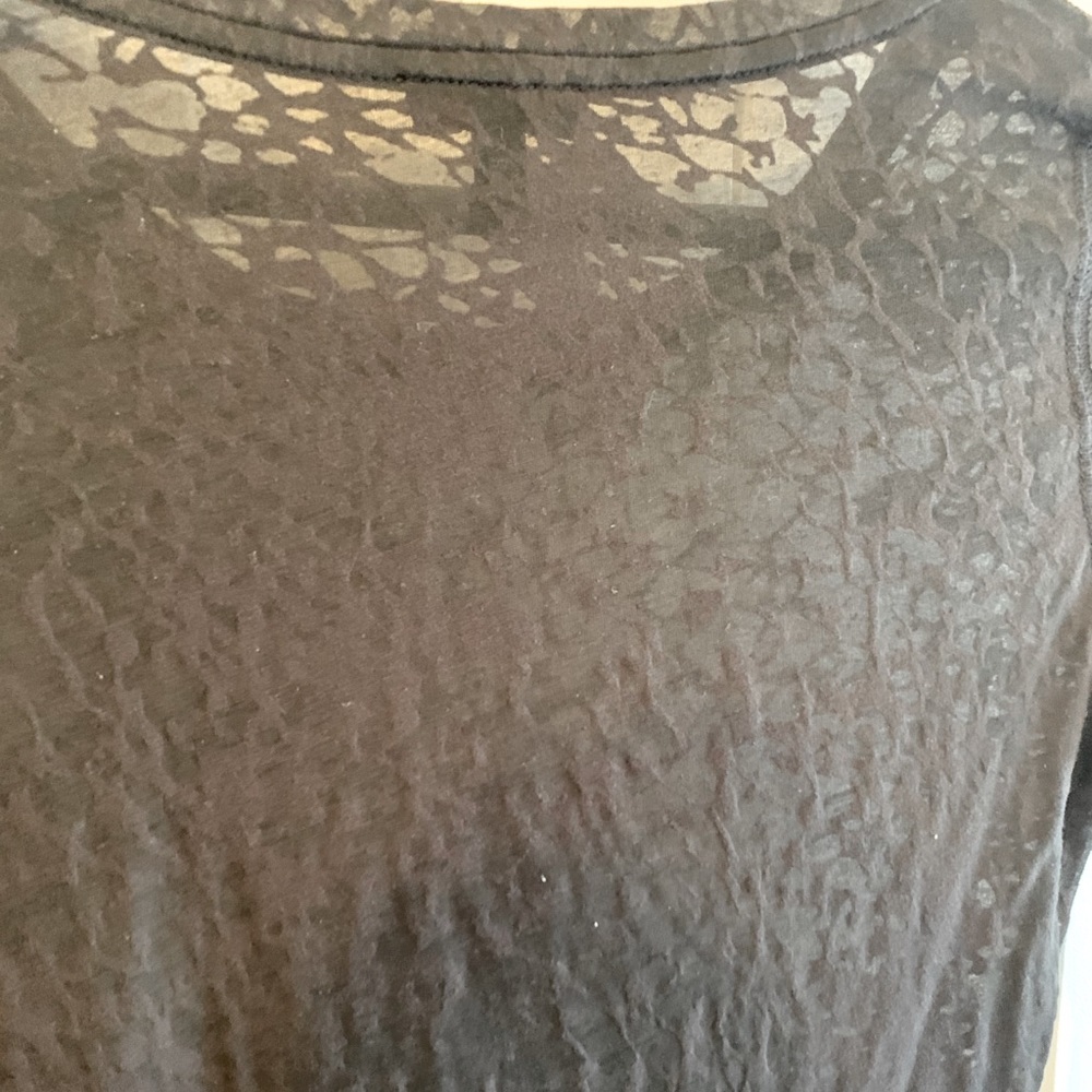 Dark Grey Sheer Long Sleeve Top Express S